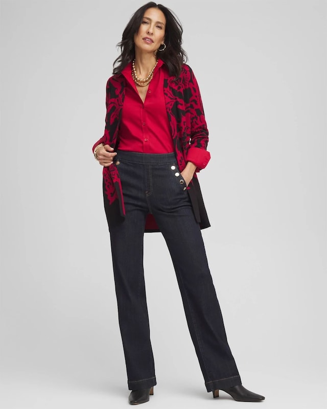 Floral Jacquard Cardigan - image 2